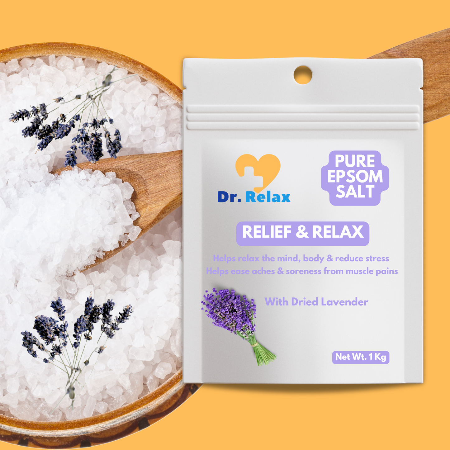 Dr. Relax Epsom Salt - with Dried Lavender