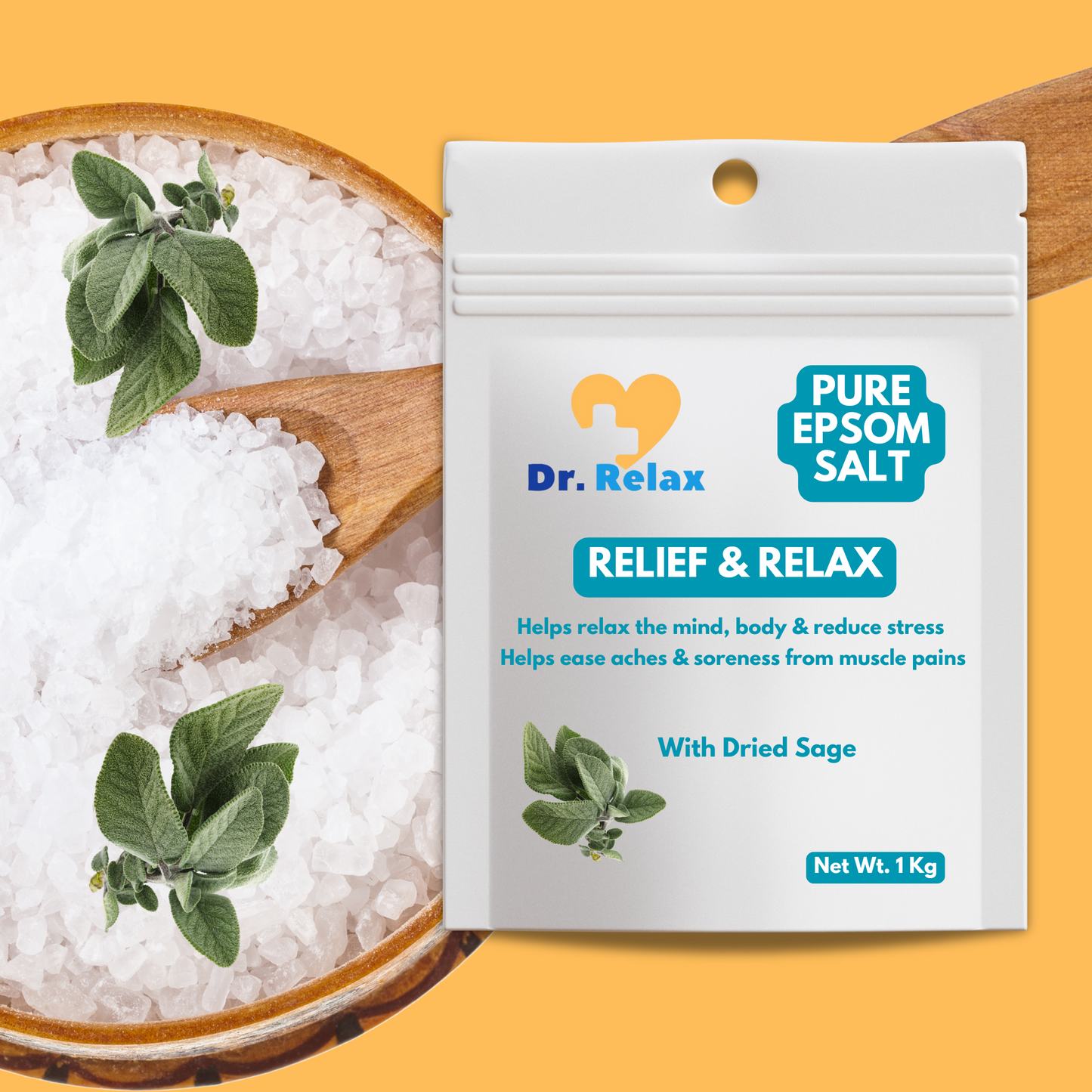 Dr. Relax Epsom Salt - with Dried Sage